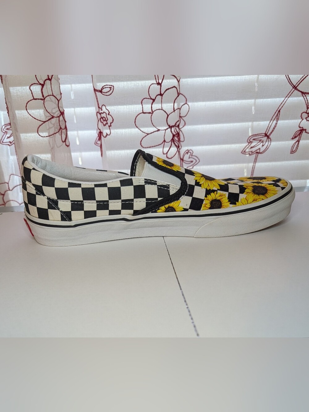 Vans Sunflower Checkerboard Slip-On Shoes - Yellow/Black - Picture 5 of 8